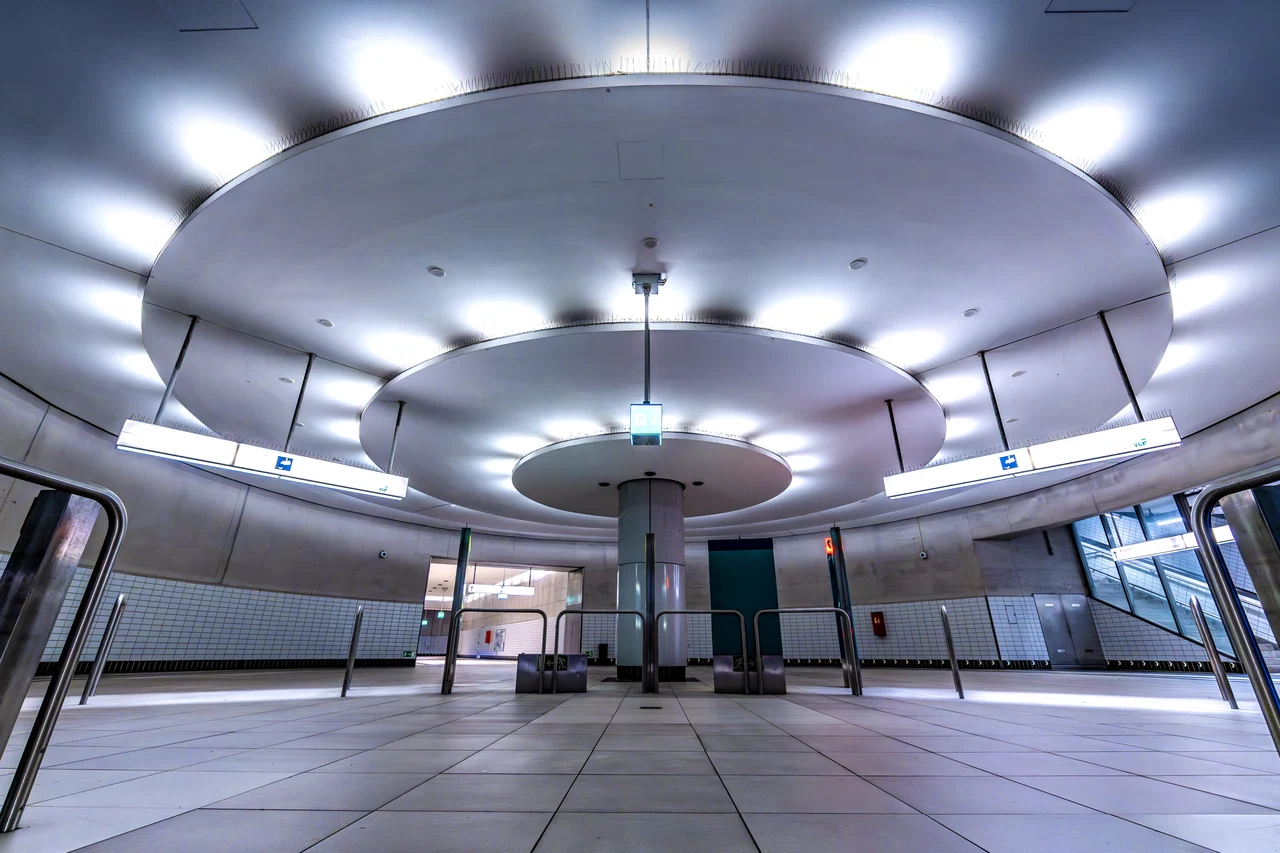 Ubahn Station Bockenheimer Warte / Frankfurt